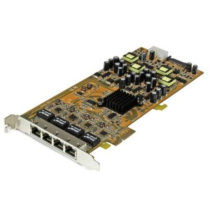 StarTech.com Tarjeta PCI Express de Red Ethernet Gigabit con 4 Puertos RJ45 PoE Power over Ethernet