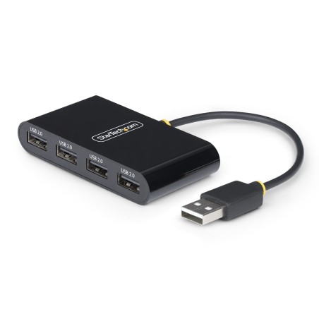 StarTech.com Hub USB 2.0 de 4 Puertos - Ladrón USB Alimentado por el Bus - 480Mbps - Hub Portátil Externo USB - Multiplicador
