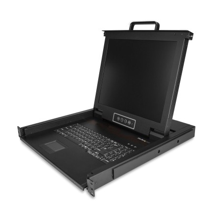 StarTech.com Consola KVM de Montaje en Rack - Teclado QWERTY - KVM para Rack de Servidores de 1 puerto VGA con Monitor LCD de
