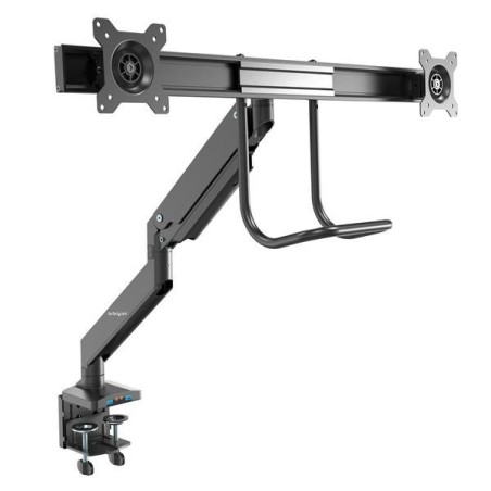 StarTech.com Brazo de Soporte de Montaje para 2 Monitores - con 2 Puertos USB 3.0 - con Instalación por Grommet o Mordaza para