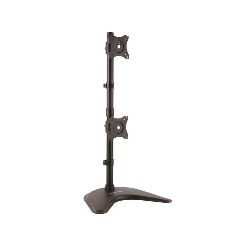 StarTech.com Soporte Vertical de Acero de Servicio Pesado para dos Monitores - Base Ajustable VESA para Pantallas de hasta 27
