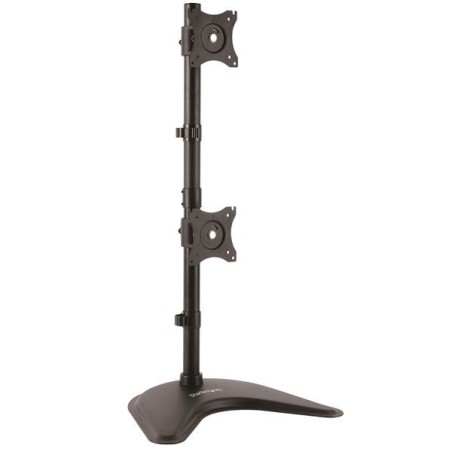 StarTech.com Soporte Vertical de Acero de Servicio Pesado para dos Monitores - Base Ajustable VESA para Pantallas de hasta 27