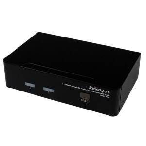 StarTech.com Conmutador Switch Profesional KVM 2 Puertos Vídeo DisplayPort - USB con Audio - 2560x1600