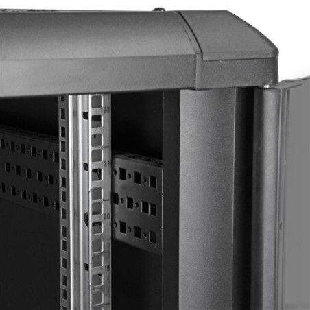 StarTech.com Armario Rack para Servidores 22U 19" 4 Columnas - Rack de Servidores con Cerradura y Seguro - Rack con Ruedas y