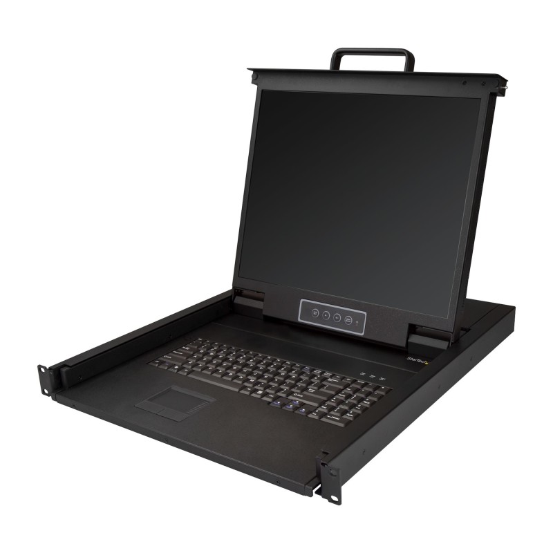 StarTech.com Consola KVM de Montaje en Rack de Servidores - Teclado QWERTY - KVM VGA de 1 Puerto con Monitor LCD de 19" -