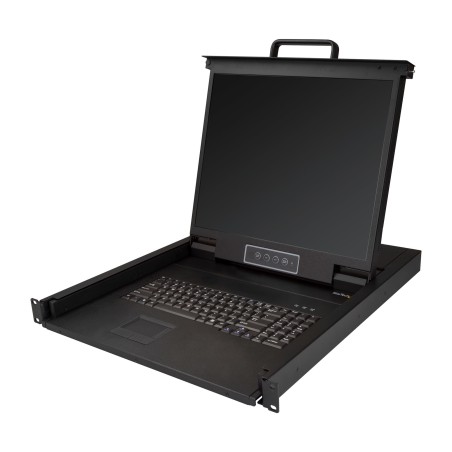 StarTech.com Consola KVM de Montaje en Rack de Servidores - Teclado QWERTY - KVM VGA de 1 Puerto con Monitor LCD de 19" -