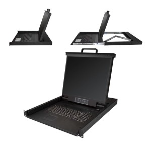 StarTech.com Consola KVM de Montaje en Rack de Servidores - Teclado QWERTY - KVM VGA de 1 Puerto con Monitor LCD de 19" -
