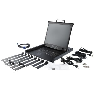 StarTech.com Consola KVM de Montaje en Rack de Servidores - Teclado QWERTY - KVM VGA de 1 Puerto con Monitor LCD de 19" -