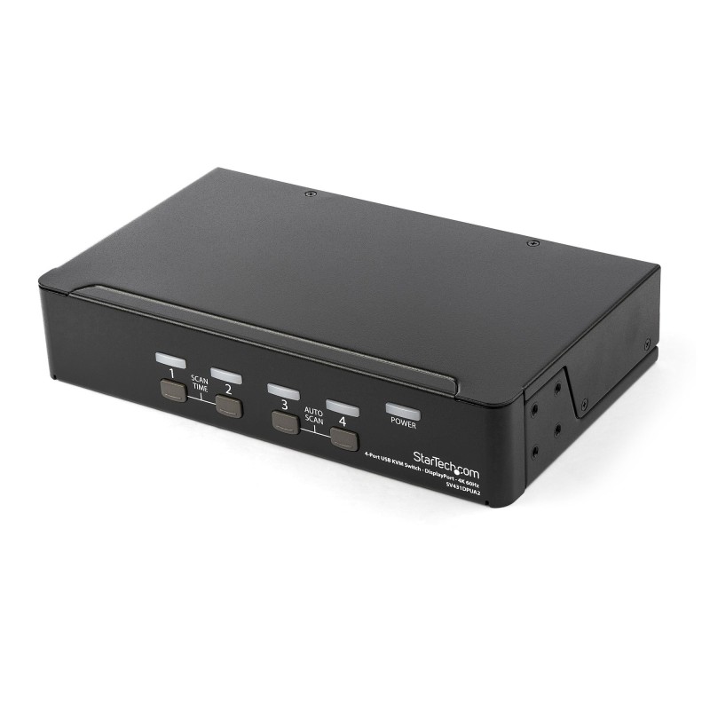 StarTech.com Switch Conmutador KVM de 4 Puertos DisplayPort - 4K 60Hz - para Una Pantalla - Switch KVM de 4 Puertos DP 1.2 con StarTech.com Switch Conmutador KVM de 4 Puertos DisplayPort - 4K 60Hz - para Una Pantalla - Switch KVM de 4 Puertos DP 1.2 con