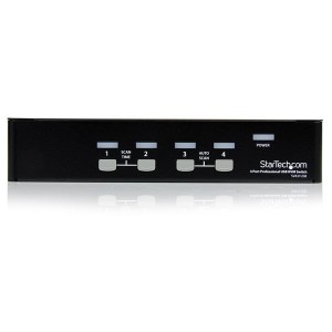 StarTech.com Conmutador Switch Profesional KVM 4 Puertos Vídeo VGA - USB - Hasta 1920x1440