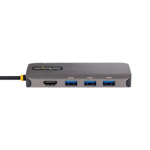 StarTech.com Adaptador Multipuertos USB C, de Vídeo HDMI de 4K y 60Hz, Hub USB-A 3.2 de 3 Puertos de 5Gbps, Entrega de