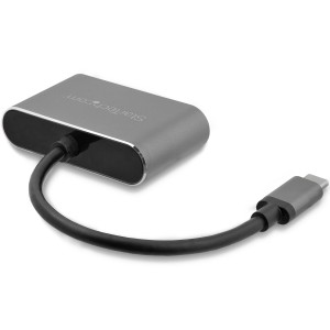 StarTech.com Adaptador USB-C a VGA y HDMI - 2en1 - 4K 30Hz - Gris Espacial - Adaptador Gráfico Externo USB Tipo C