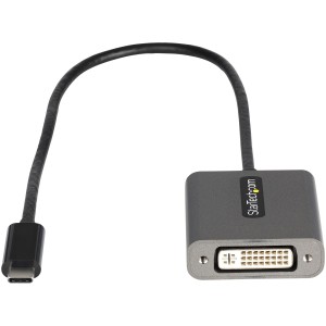 StarTech.com Adaptador USB C a DVI - Conversor de Vídeo USB Tipo C a DVI-D para Monitor Proyector - Compatible con Thunderbolt
