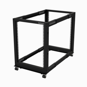 StarTech.com Rack 15U Móvil de Marco Abierto de 4 Columnas para Servidores - Rack de Cuatro Columnas de 19 Pulgadas para Equipo
