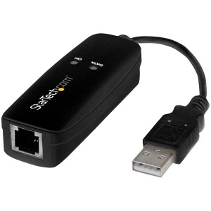 StarTech.com Fax Módem USB 2.0 Externo de 56K V.92 Basado en Hardware - Con Velocidades de Transferencia de Hasta 56Kbps