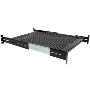StarTech.com Estante Bandeja Deslizante Perforada Telescópica para Armario Rack de Profundidad Ajustable - 2U 22.7kg