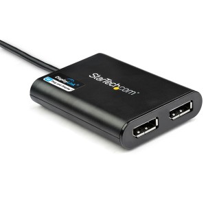 StarTech.com Adaptador Gráfico Externo USB 3.0 a DisplayPort Doble 4K60 DisplayLink - Cable Conversor USB 3.0 a DP de Vídeo