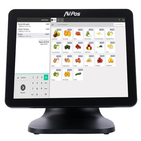 AVP-K5000B-N1-8128 Terminal Punto Venta (TPV) N100 38,1 cm (15") 1024 x 768 Pixeles Pantalla táctil