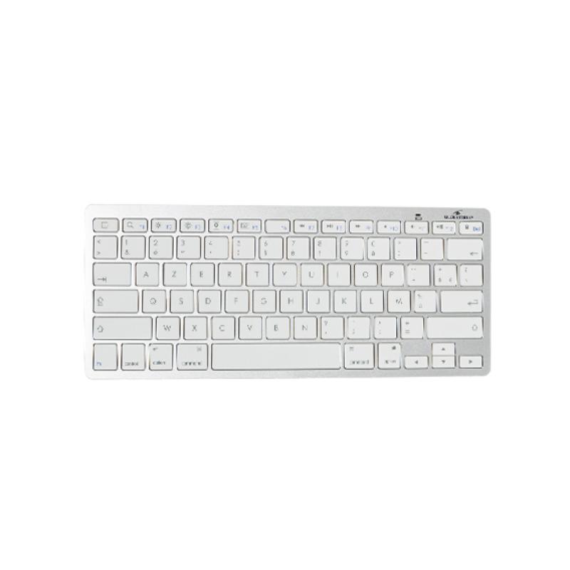 BS-KB-MICRO/BT/SP teclado Bluetooth QWERTY Español Plata, Blanco
