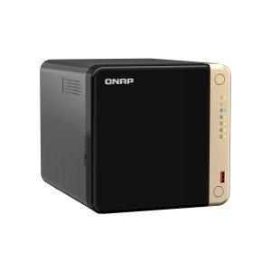 QNAP TS-464 NAS Torre Intel® Celeron® N5095 8 GB DDR4 32 TB Unidad de disco duro QNAP Turbo System Negro, Oro