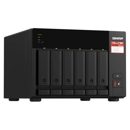 QNAP TS-673A NAS Torre Ryzen Embedded V1500B 8 GB DDR4 0 TB QNAP Turbo System Negro