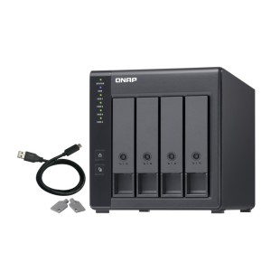 QNAP TR-004 caja para disco duro externo Carcasa de disco duro SSD Negro 2.5 3.5"