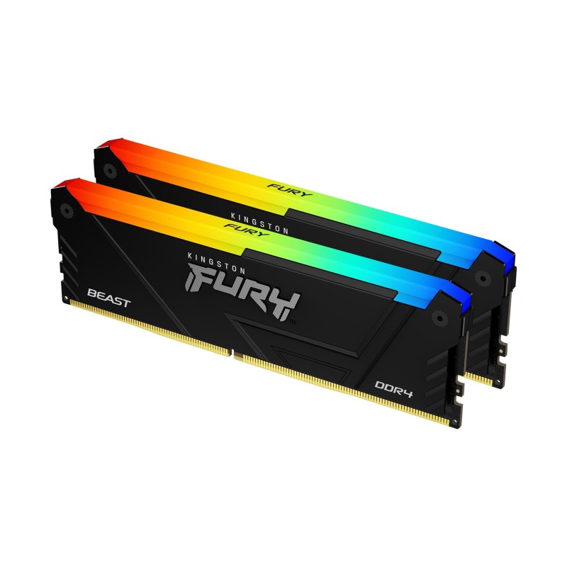 Kingston Technology FURY Beast 32GB 3600MT s DDR4 CL18 DIMM (Kit de 2) RGB Kingston Technology FURY Beast 32GB 3600MT s DDR4 CL18 DIMM (Kit de 2) RGB