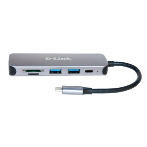D-Link DUB-2325 base para portátil y replicador de puertos USB Tipo C Gris