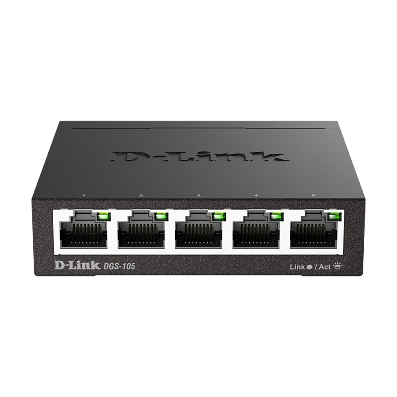 D-Link DGS-105 No administrado L2 Gigabit Ethernet (10 100 1000) Negro