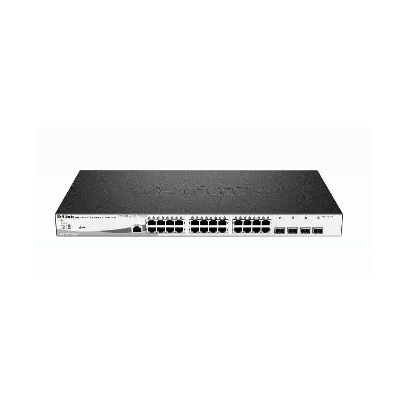 D-Link DGS-1210-28MP switch Gestionado L2 Gigabit Ethernet (10 100 1000) Energía sobre Ethernet (PoE) 1U Negro, Gris