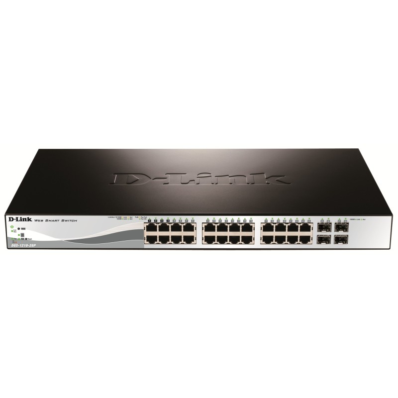 D-Link DGS-1210-28P Gestionado L2 Gigabit Ethernet (10 100 1000) Energía sobre Ethernet (PoE) 1U