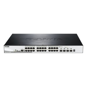 D-Link DGS-1510-28XMP switch Gestionado L2 L3 Gigabit Ethernet (10 100 1000) Energía sobre Ethernet (PoE) Negro, Gris