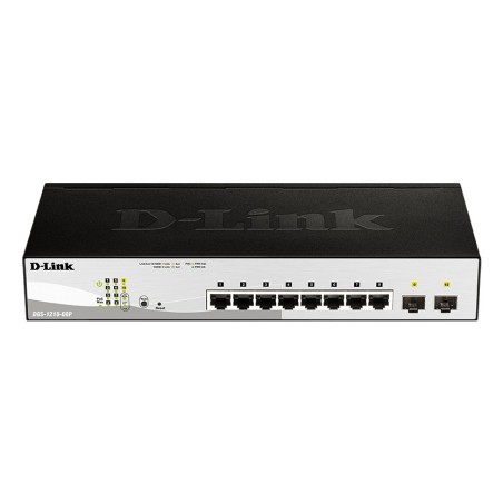 D-Link DGS-1210-08P Gestionado L2 Gigabit Ethernet (10 100 1000) Energía sobre Ethernet (PoE) Negro