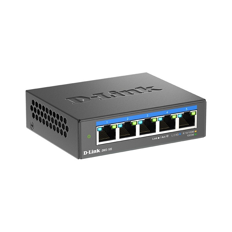 D-Link DMS-105 No administrado L2 2.5G Ethernet (100 1000 2500) Negro