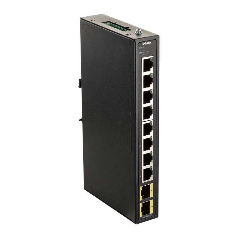 D-Link DIS-100G-10S switch No administrado Gigabit Ethernet (10 100 1000) DIN rail Negro