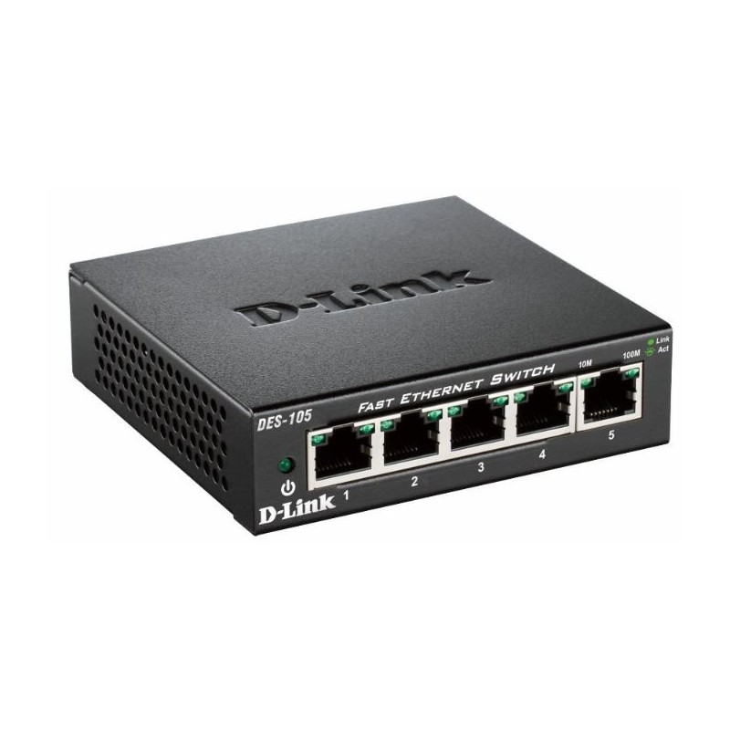 D-Link DES-105 No administrado L2 Negro