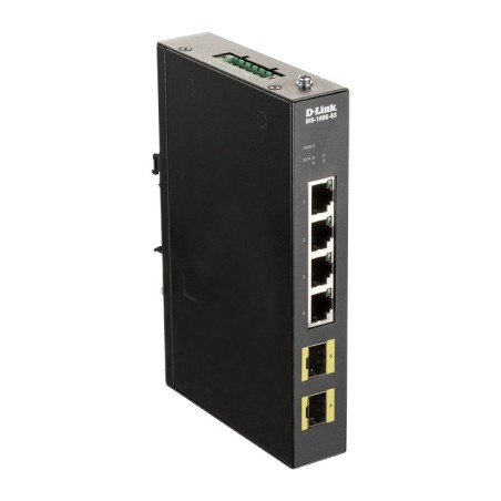 D-Link DIS-100G-6S switch No administrado Gigabit Ethernet (10 100 1000) DIN rail Negro