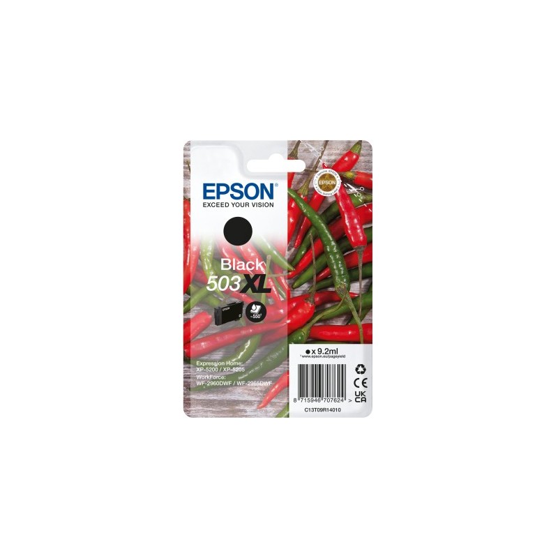 Epson 503XL cartucho de tinta 1 pieza(s) Original Alto rendimiento (XL) Negro