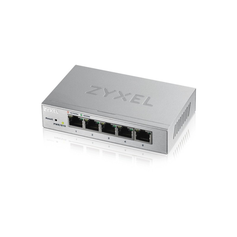 Zyxel GS1200-5 Gestionado Gigabit Ethernet (10 100 1000) Plata