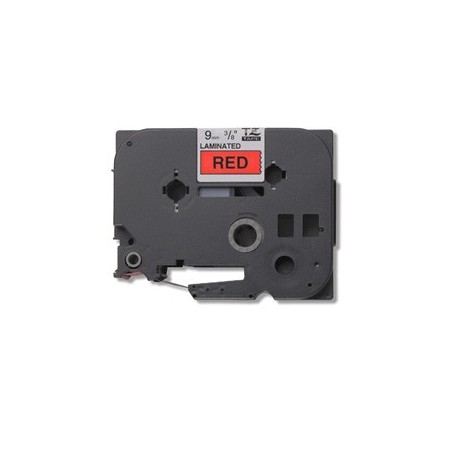 Brother Gloss Laminated Labelling Tape - 9mm, Black Red cinta para impresora de etiquetas TZ