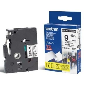 Brother TZ-S221 cinta para impresora de etiquetas Negro sobre blanco