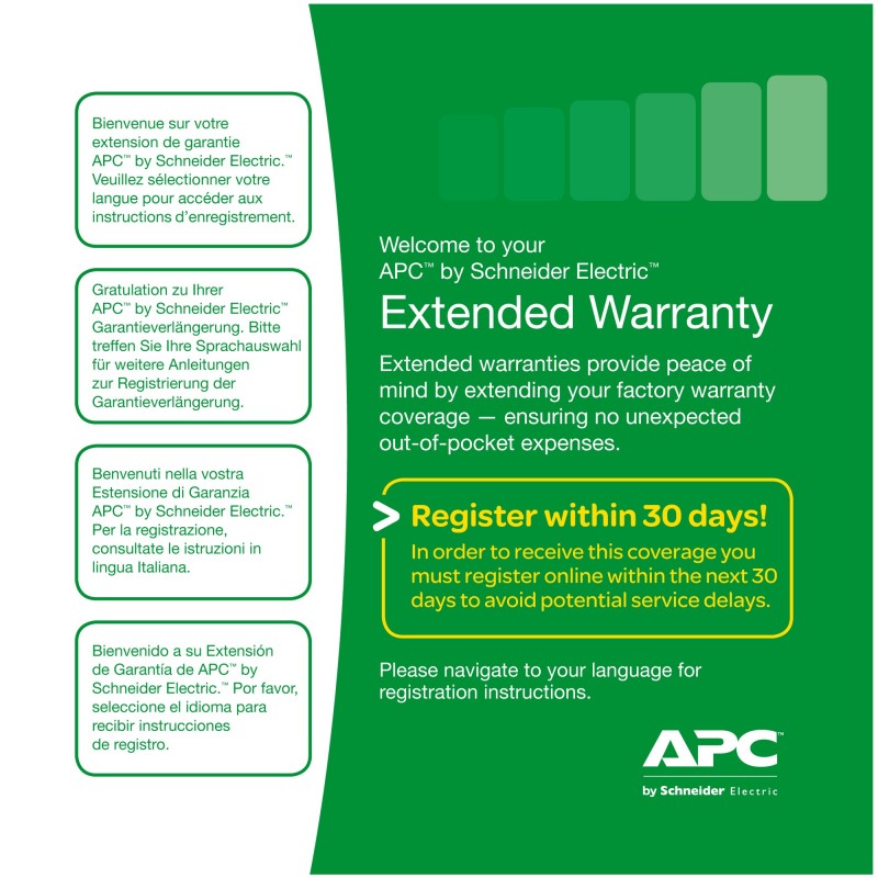 APC Service Pack 3 Year Extended Warranty 3 año(s)