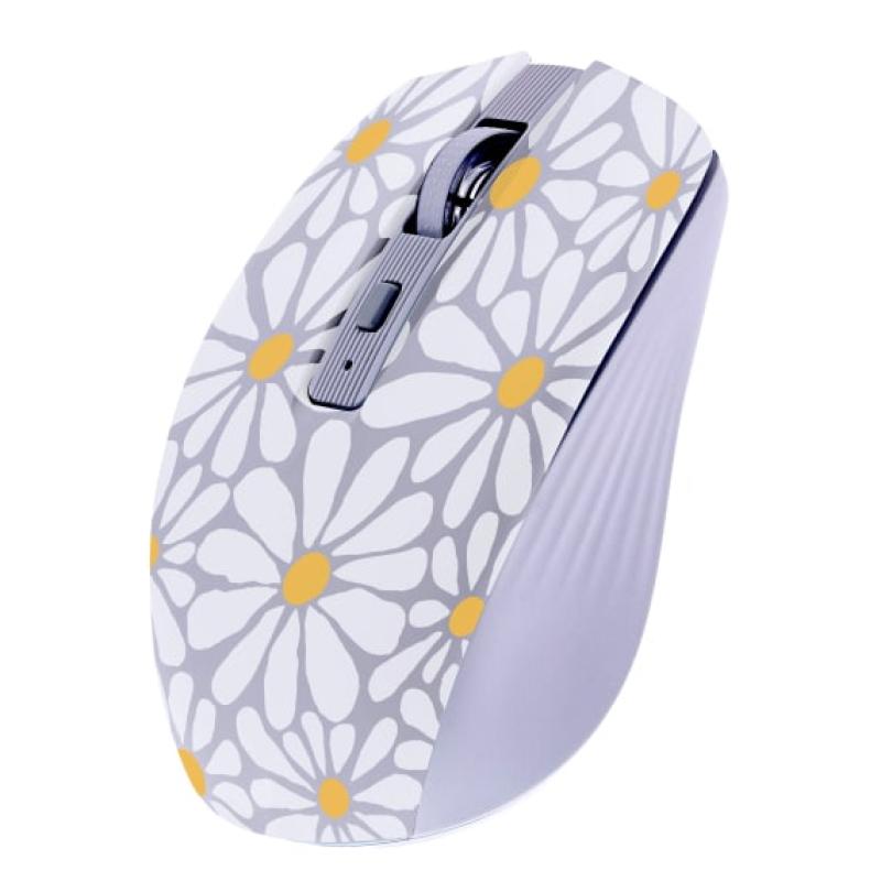 MWXFLOWER ratón mano derecha Bluetooth + USB Type-A 1600 DPI