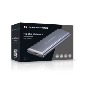 Conceptronic HDE01G caja para disco duro externo Caja externa para unidad de estado sólido (SSD) Gris M.2