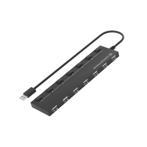 Conceptronic HUBBIES08B hub de interfaz USB 2.0 480 Mbit s Negro