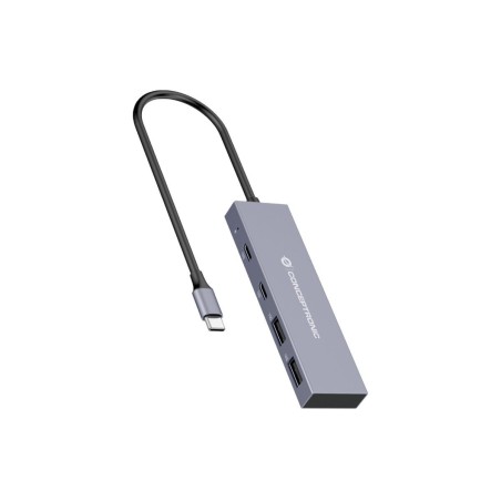 Conceptronic HUBBIES13G hub de interfaz USB 3.2 Gen 2 (3.1 Gen 2) Type-C 10000 Mbit s Gris