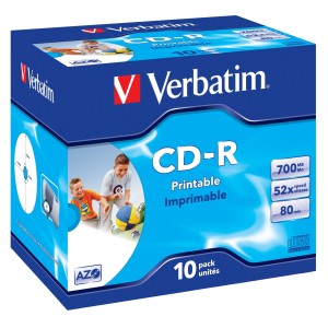 Verbatim CD-R AZO Wide Inkjet Printable 700 MB 52x 10 pieza(s)