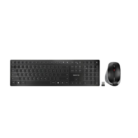 CHERRY DW 9500 SLIM teclado Ratón incluido Universal RF Wireless + Bluetooth QWERTY Español Negro, Gris