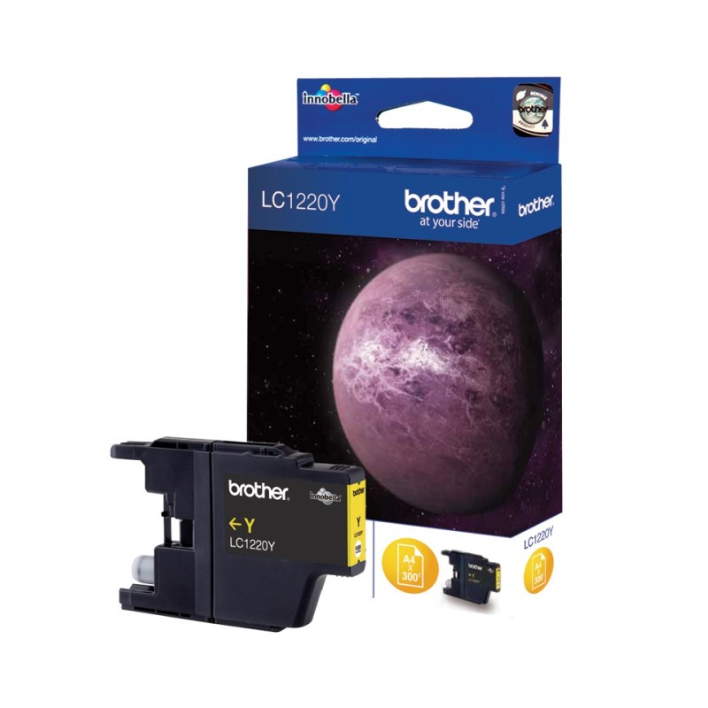 Brother LC-1220Y cartucho de tinta Original Rendimiento estándar Amarillo