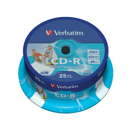 Verbatim CD-R AZO Wide Inkjet Printable 700 MB 52x 25 pieza(s)